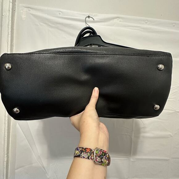 Michael Kors Large Weekender Tote Bag Black Pebbled Leather - Picture 4 of 13